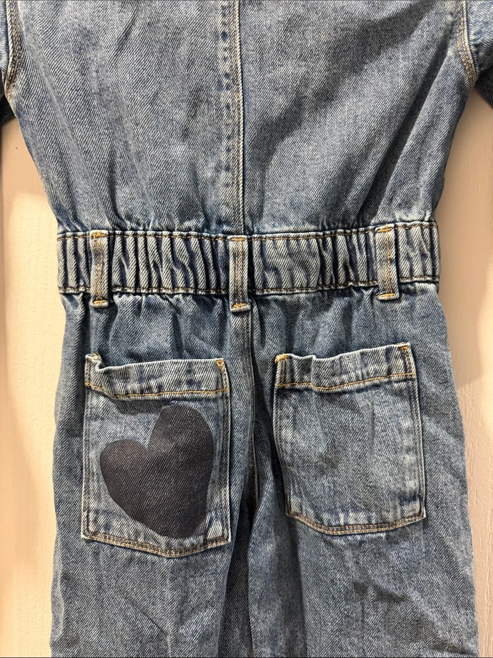 Zara Light Blue Denim Jumpsuit for Kids Size 3-4